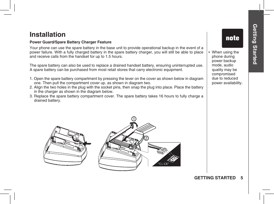 Installation | VTech BS5872 User Manual | Page 5 / 53