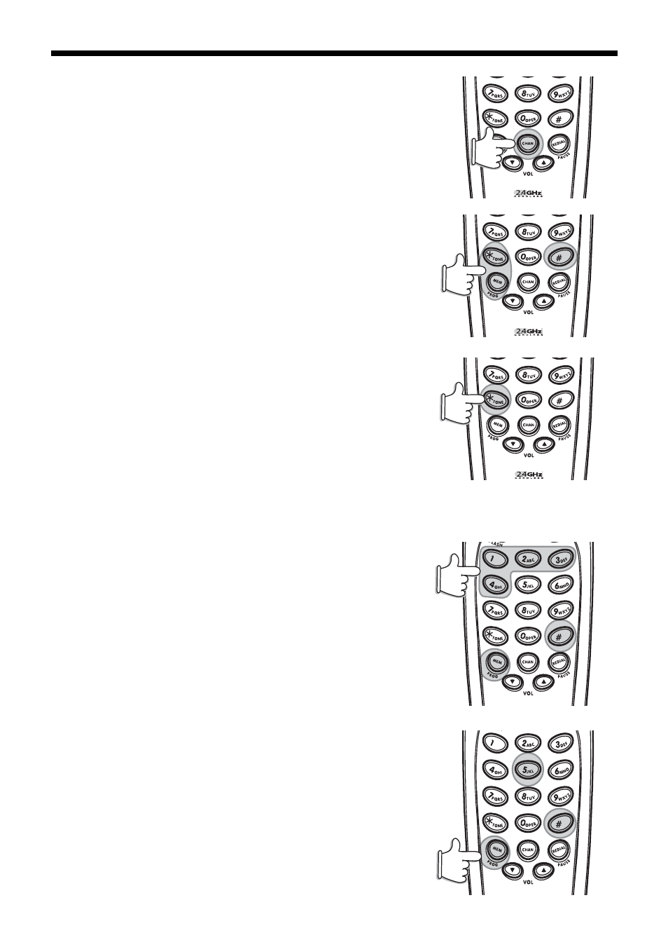 Changing channels, Tone/pulse setting, Temporary tone | Programming the ringer type, Turning off the ringer, Operating instructions | VTech Telephone User Manual | Page 9 / 24