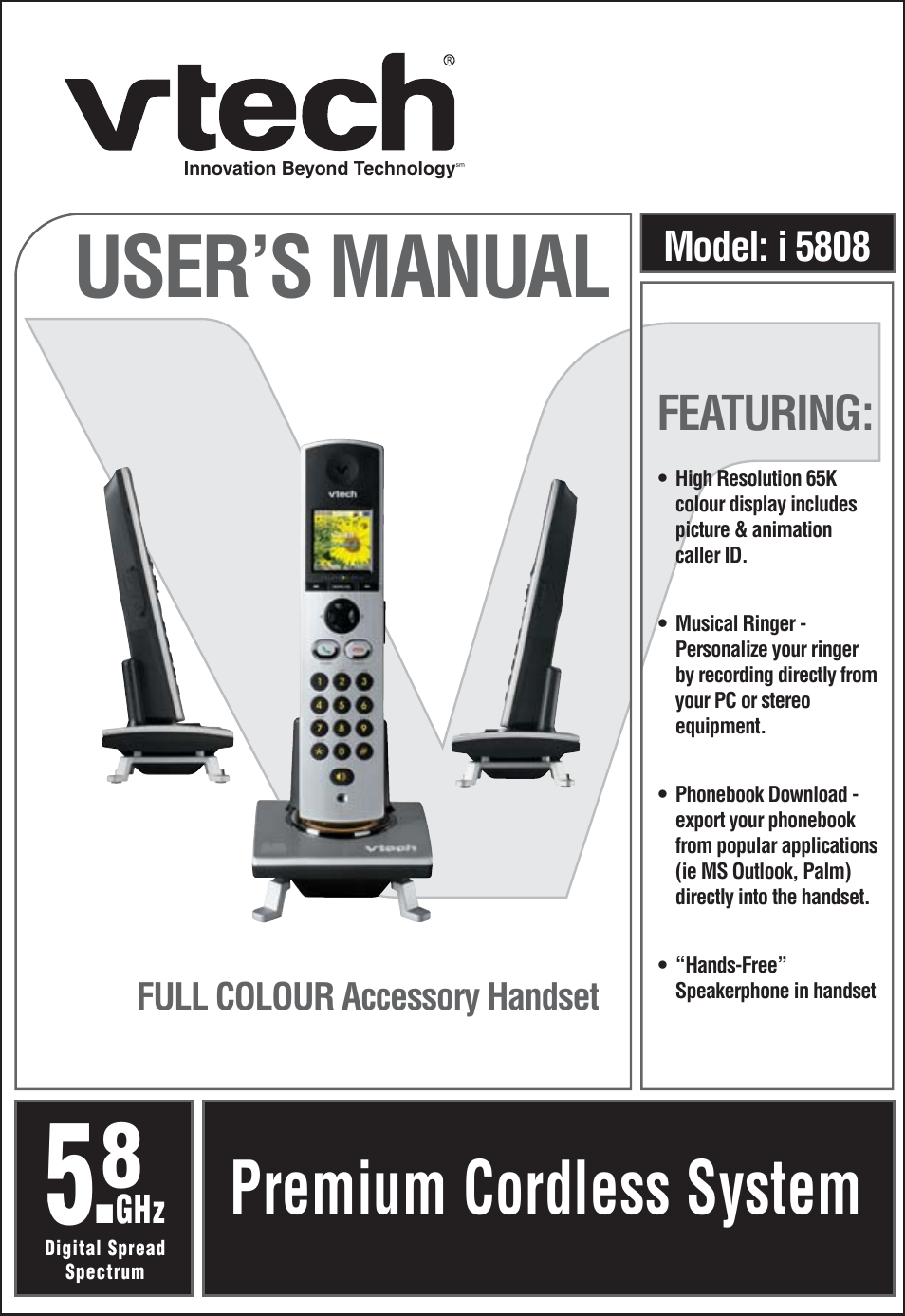 VTech i 5808 User Manual | 23 pages