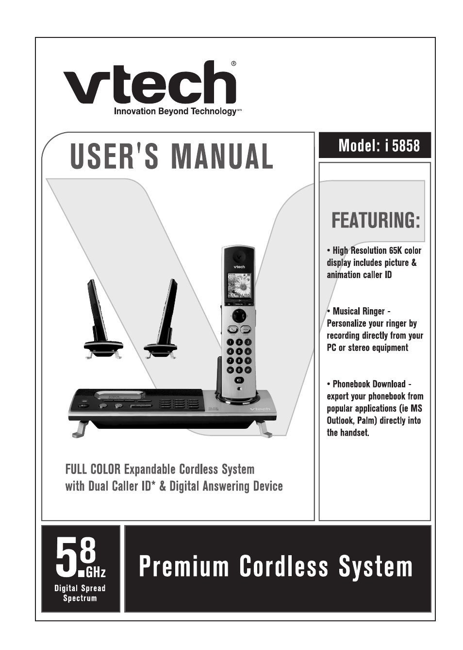 VTech I 5858 User Manual | 60 pages