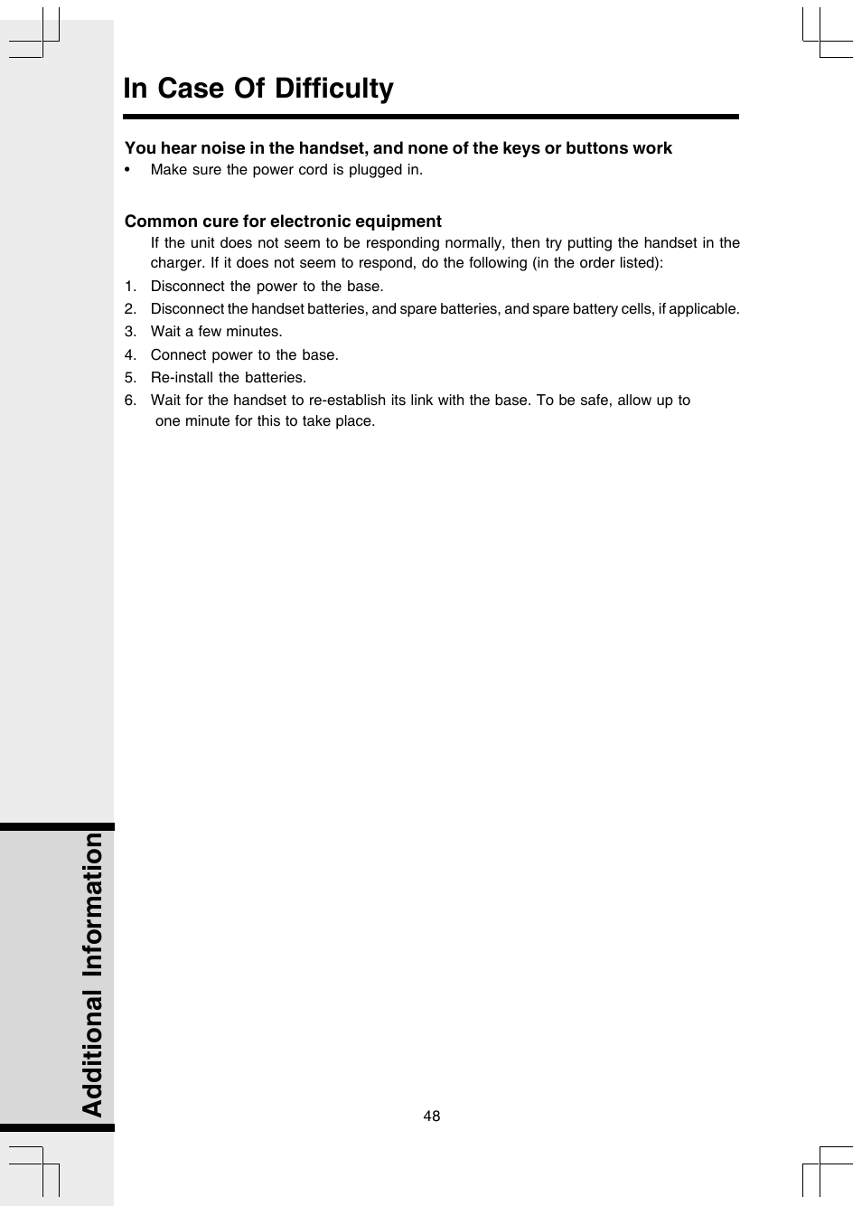 Additional information | VTech I 5858 User Manual | Page 50 / 60