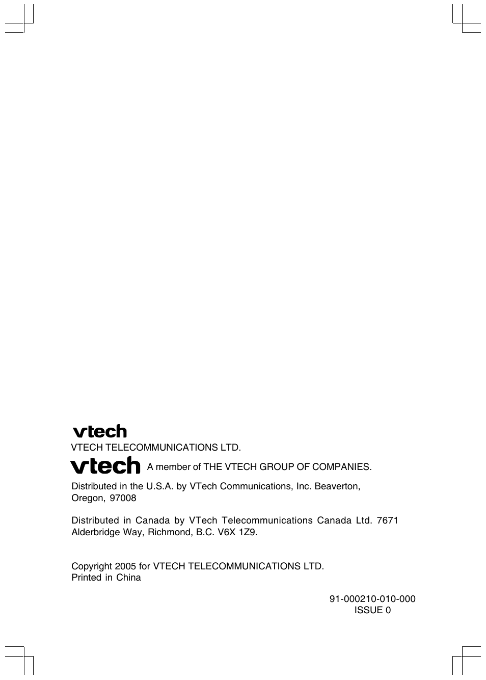 VTech I 5858 User Manual | Page 60 / 60