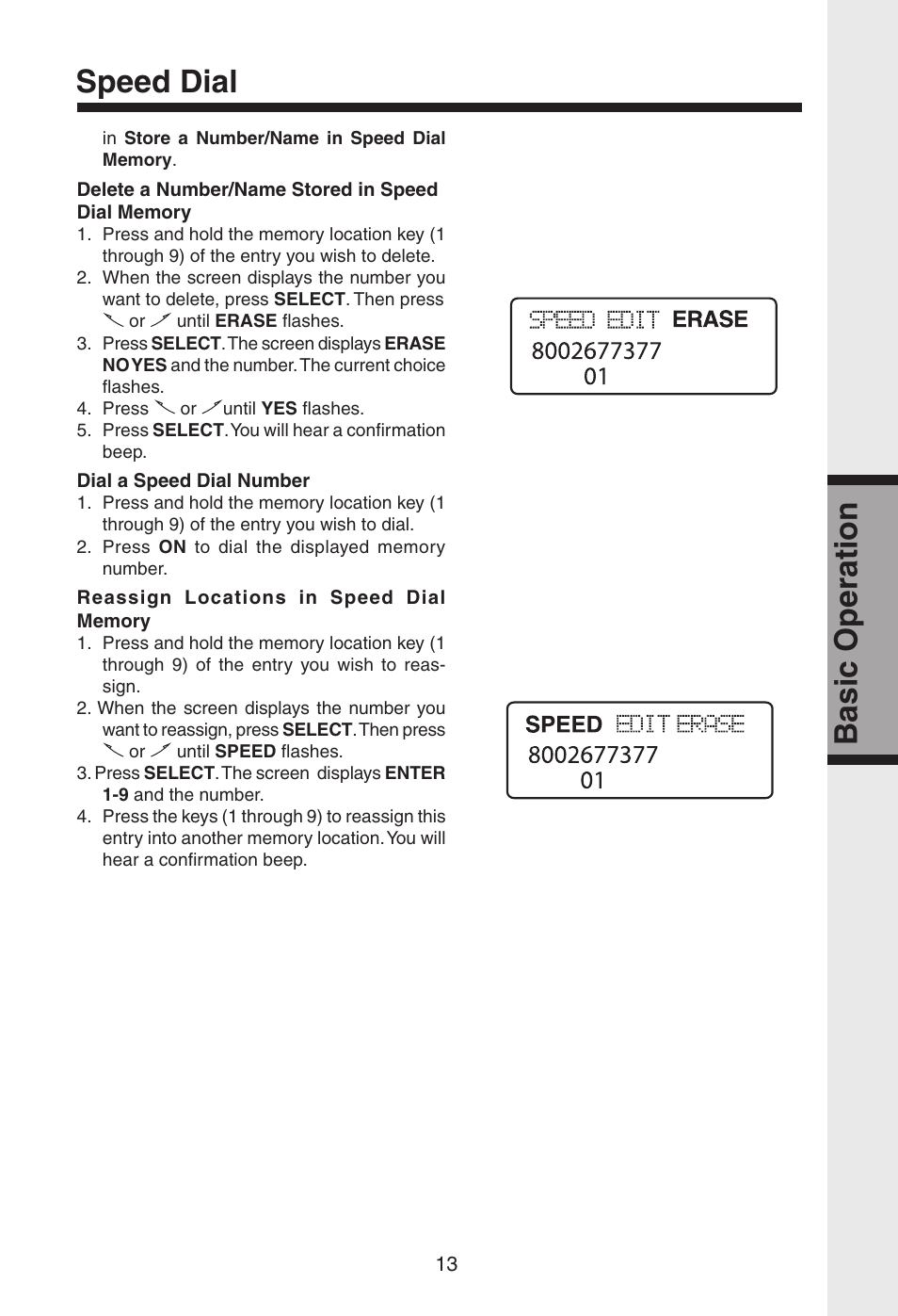Speed dial basic operation | VTech gz2334 User Manual | Page 14 / 35