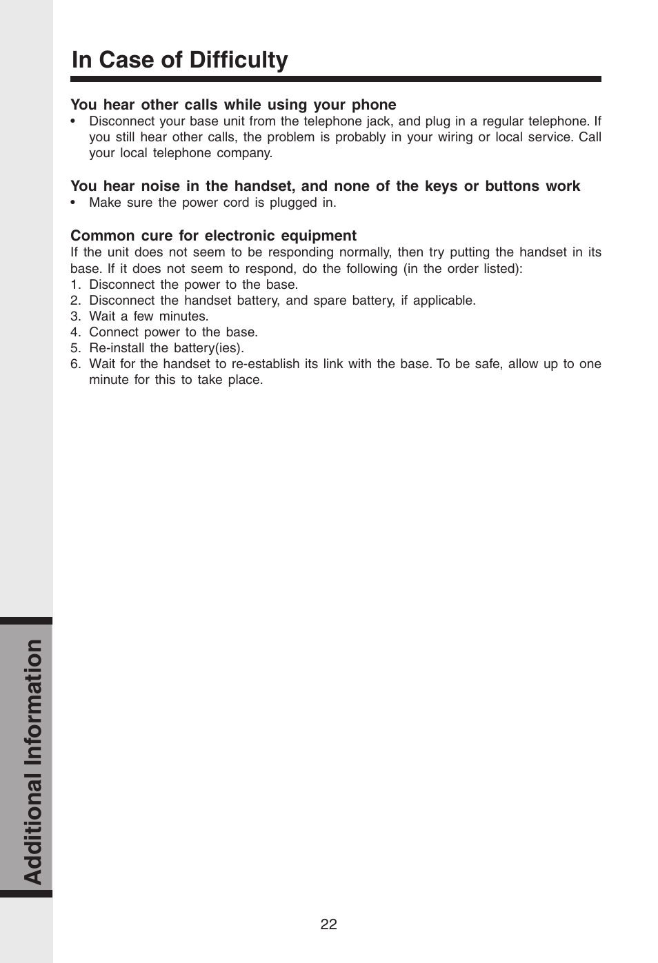 Ad ditional inf ormation ad ditional inf ormation | VTech gz2334 User Manual | Page 23 / 35