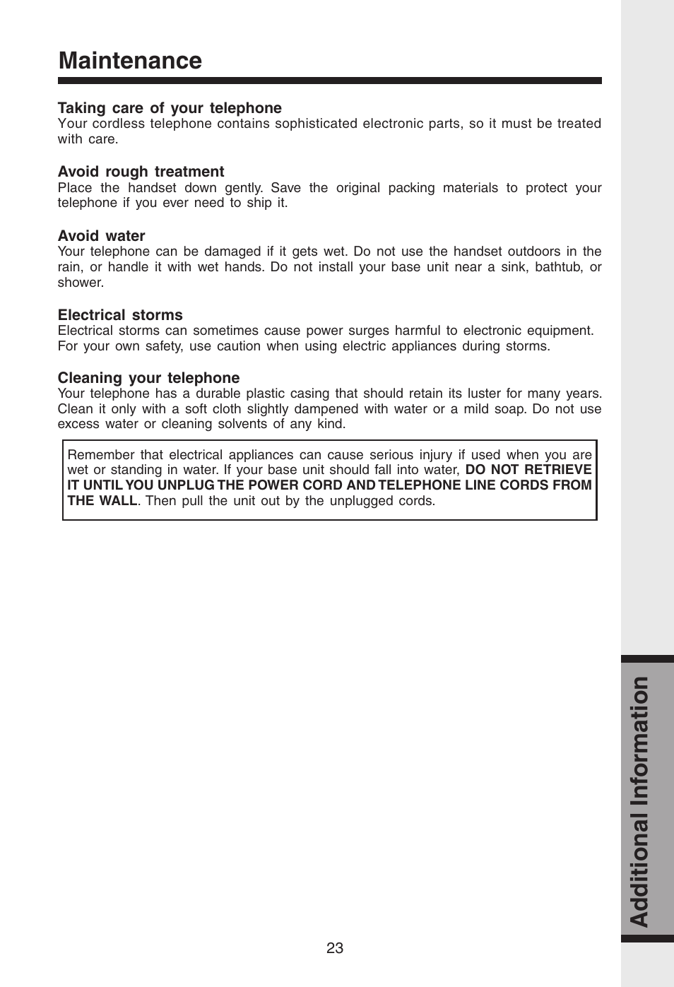 Ad ditional inf ormation ad ditional inf ormation | VTech gz2334 User Manual | Page 24 / 35