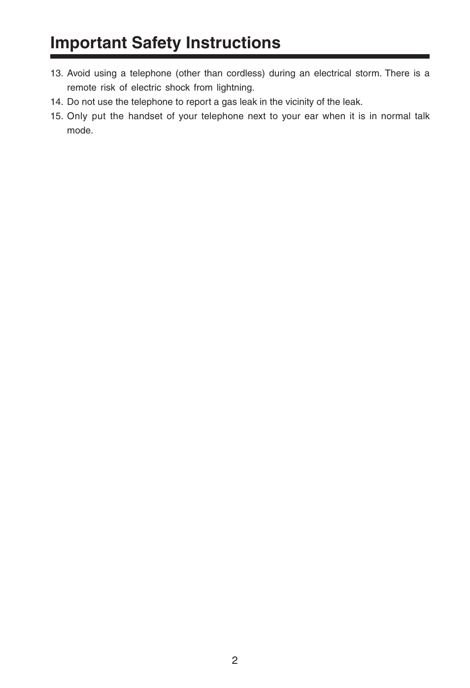 Important safety instructions | VTech gz2334 User Manual | Page 3 / 35