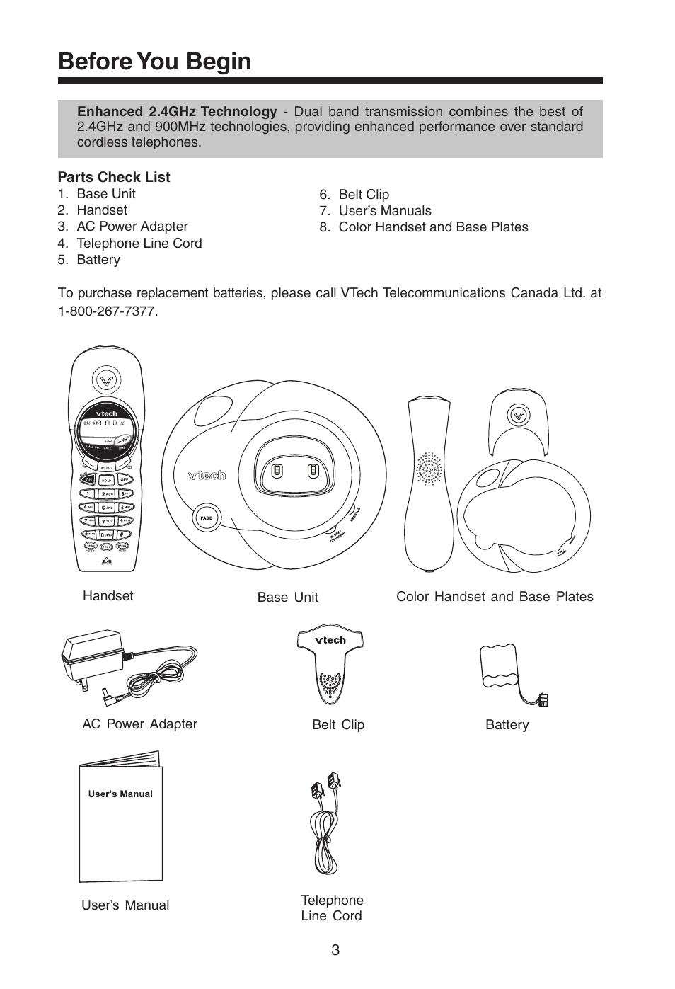 Before you begin | VTech gz2334 User Manual | Page 4 / 35
