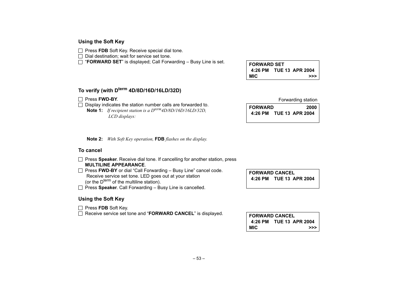 Terminal setup with the up/down key | VTech NEAX 2400 IPX User Manual | Page 57 / 80