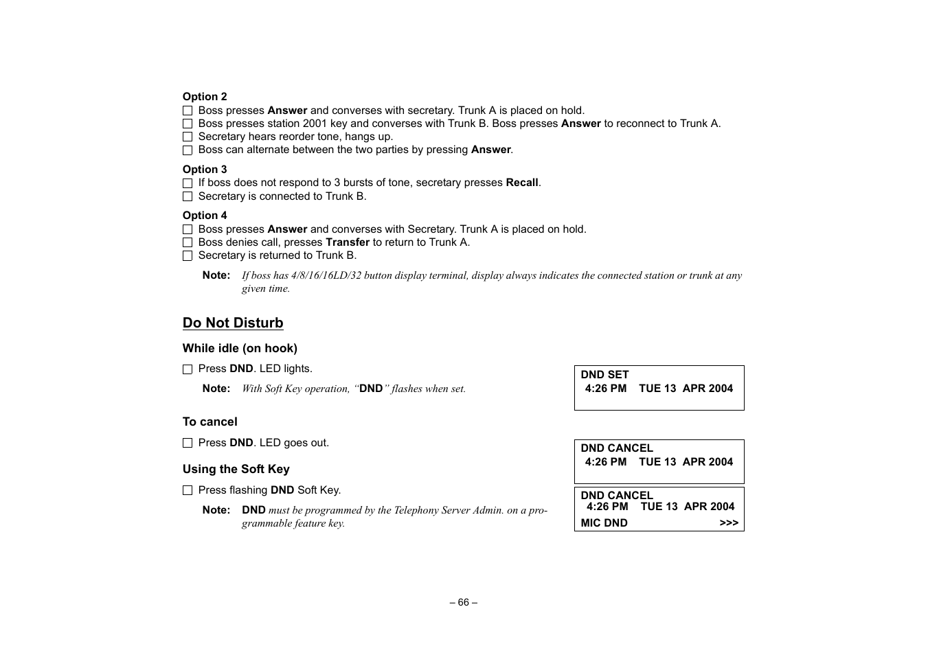 Do not disturb | VTech NEAX 2400 IPX User Manual | Page 70 / 80