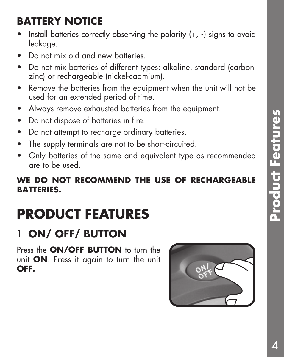 Product features, Pr oduct features | VTech Winnie the Pooh User Manual | Page 5 / 12