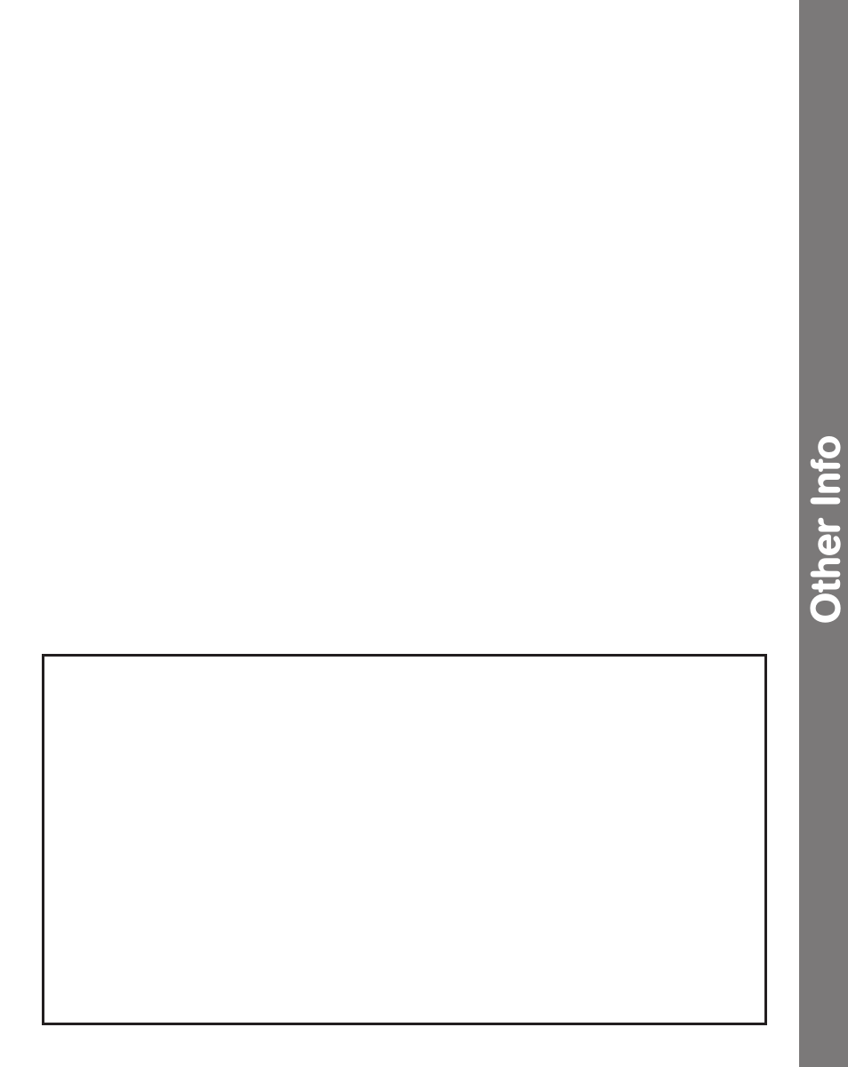 Other info | VTech Alphabet Tap Tap Bus User Manual | Page 8 / 8
