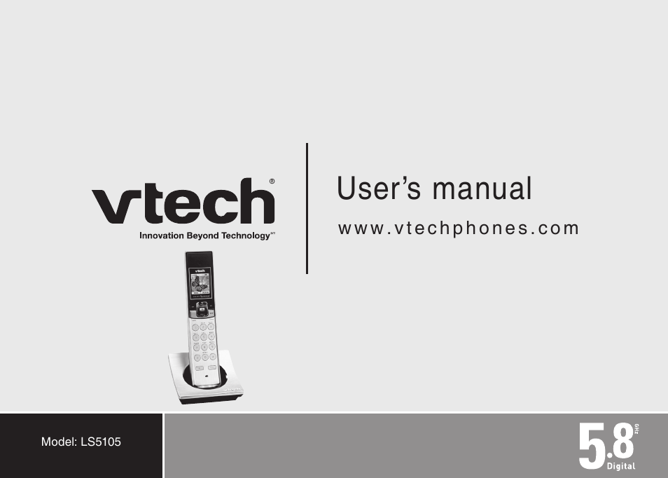 User’s manual | VTech LS5105 User Manual | Page 27 / 27