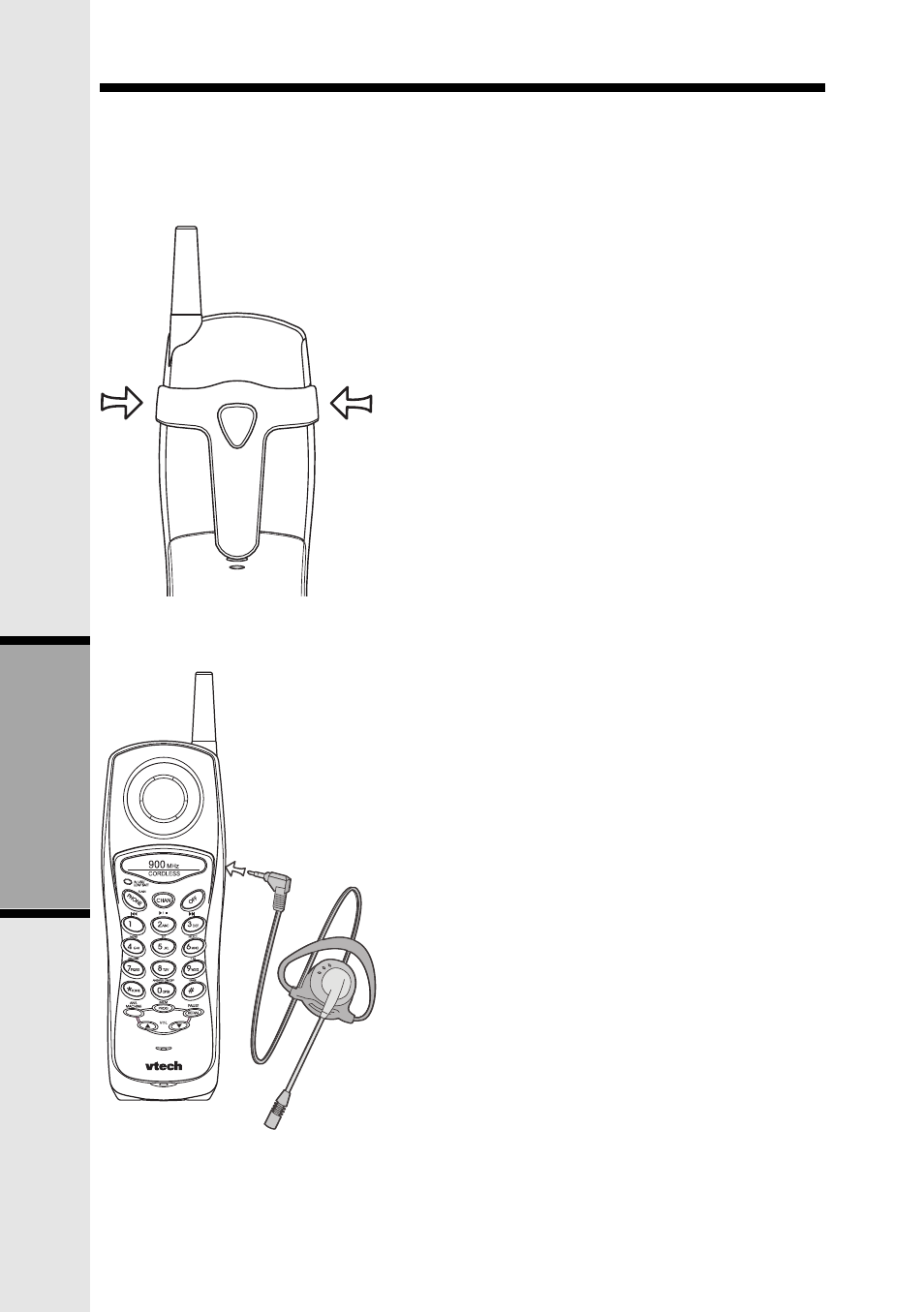 Headset operation | VTech CORDLESS TELEPHONE VT 9152 User Manual | Page 18 / 28