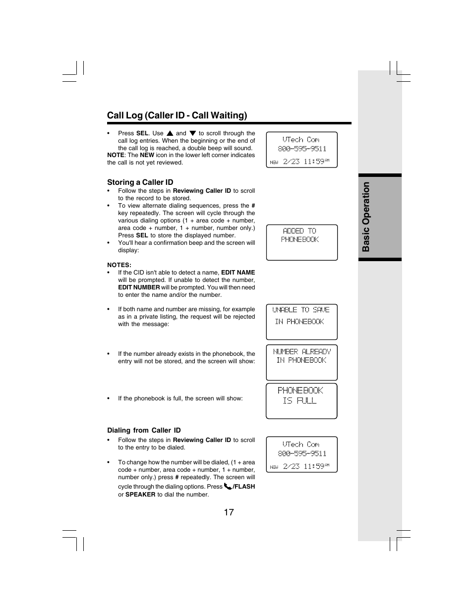 VTech I 6783 User Manual | Page 17 / 45