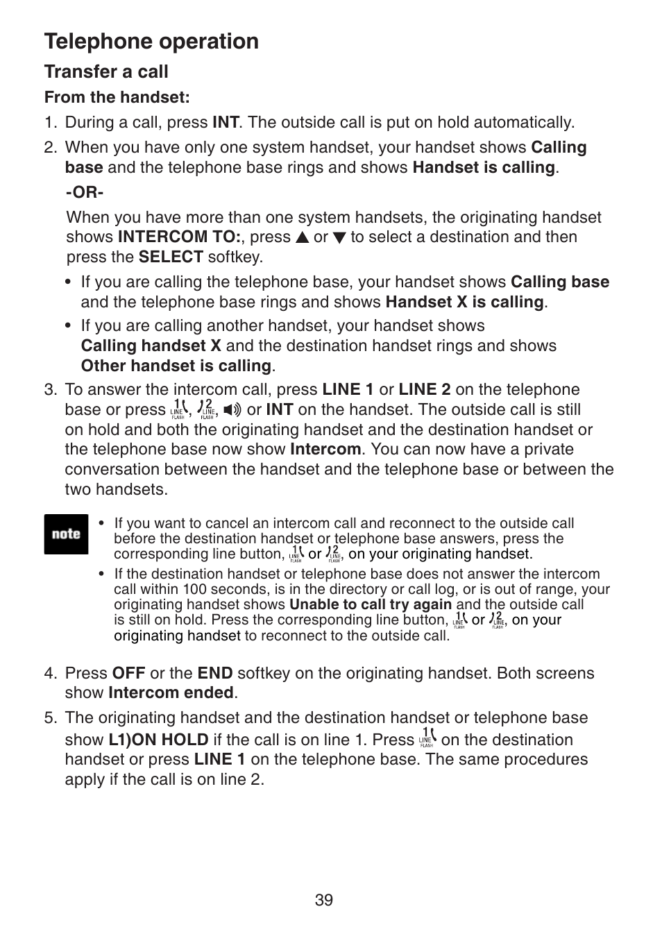 Telephone operation | VTech DECT6.0 DS6151 User Manual | Page 43 / 95