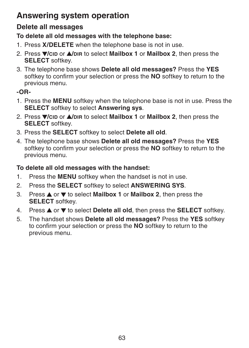 Answering system operation | VTech DECT6.0 DS6151 User Manual | Page 67 / 95