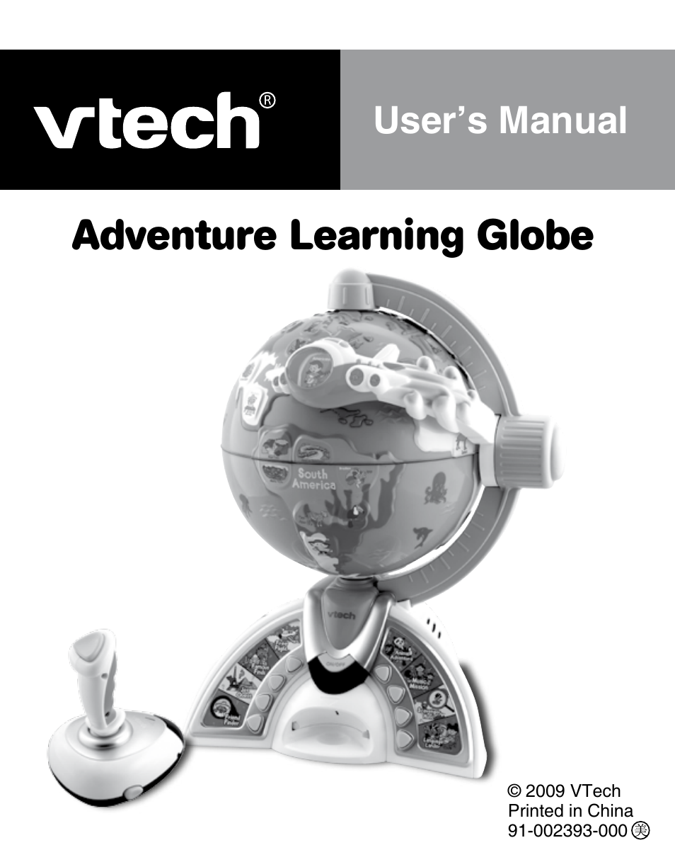 VTech ADVENTURE LEARNING GLOBE 91-002393-000 User Manual | 12 pages