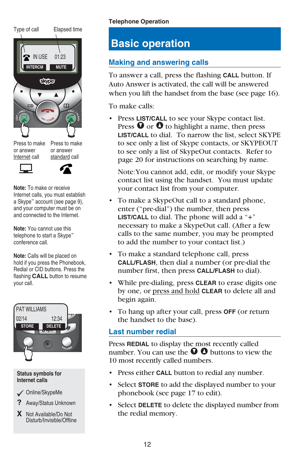 Basic operation | VTech USB 7100 User Manual | Page 14 / 44