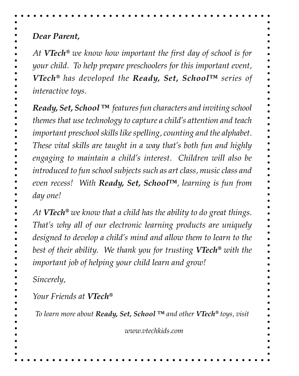 VTech Touch 'n Teach Table User Manual | Page 2 / 9