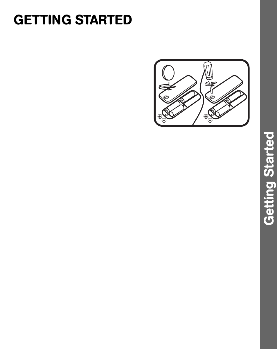 Getting st ar ted, Getting started | VTech Touch 'n Teach Table User Manual | Page 4 / 9