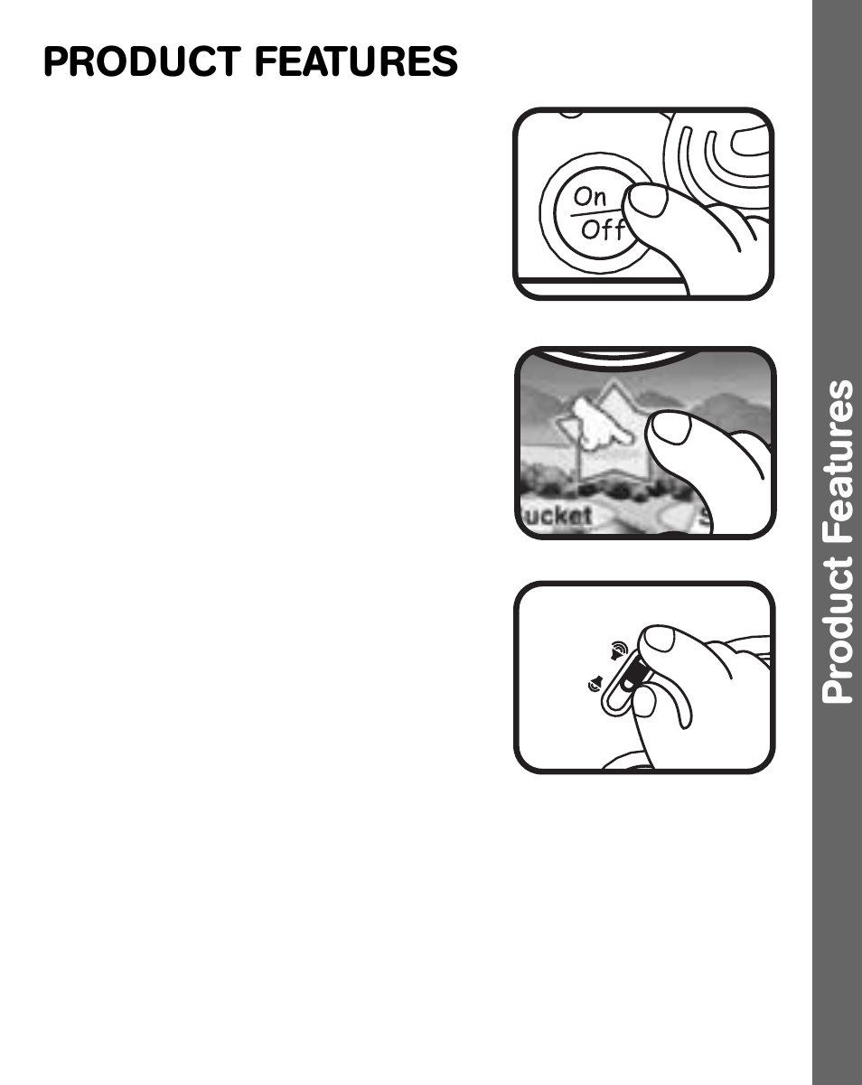 Product features, Product f eatur es | VTech Touch 'n Teach Table User Manual | Page 5 / 9