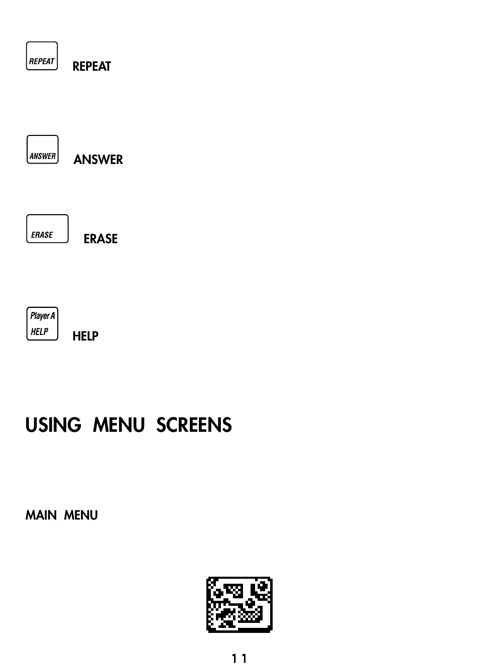 Using menu screens | VTech Video Game Console User Manual | Page 13 / 27