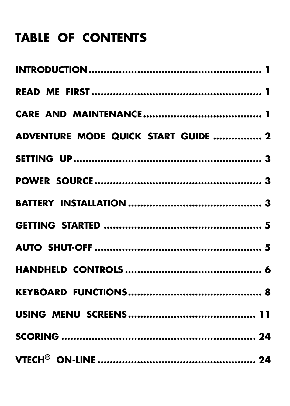 VTech Video Game Console User Manual | Page 2 / 27