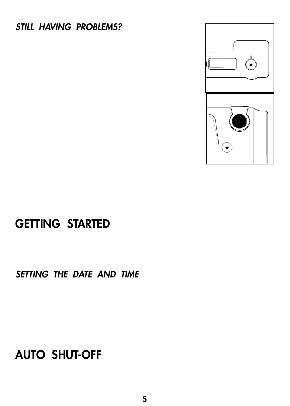 Getting started, Auto shut-off, Reset | Still having problems, Setting the date and time | VTech Video Game Console User Manual | Page 7 / 27