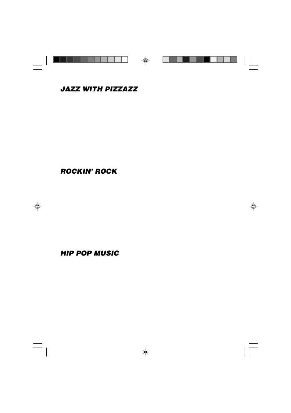 Jazz with pizzazz, Rockin’ rock, Hip pop music | VTech Computer Pal In Concert User Manual | Page 23 / 26