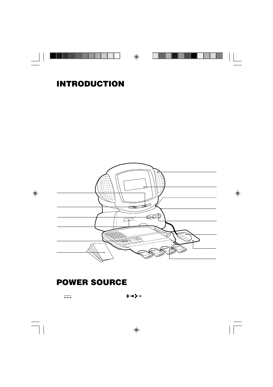 Introduction, Power source | VTech Computer Pal In Concert User Manual | Page 4 / 26