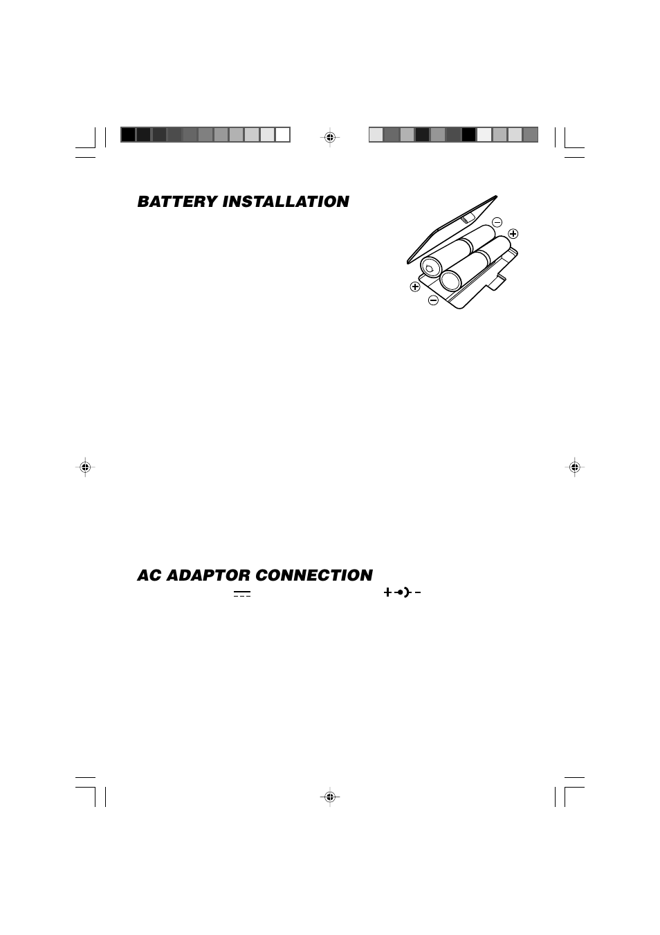 Battery installation, Ac adaptor connection | VTech Computer Pal In Concert User Manual | Page 5 / 26