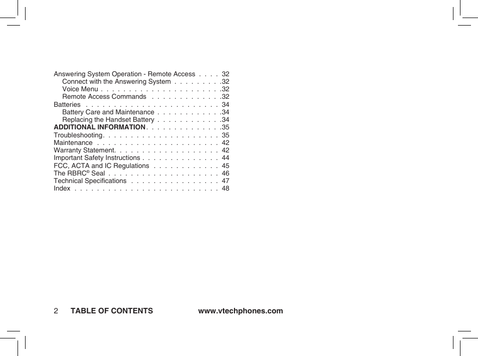 VTech ia5874 User Manual | Page 3 / 51