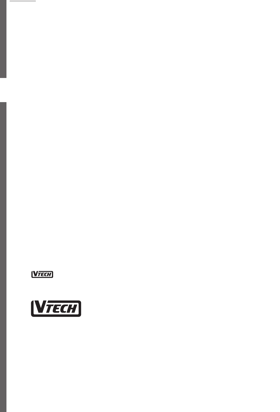 Manual | VTech VT 1511 User Manual | Page 31 / 31