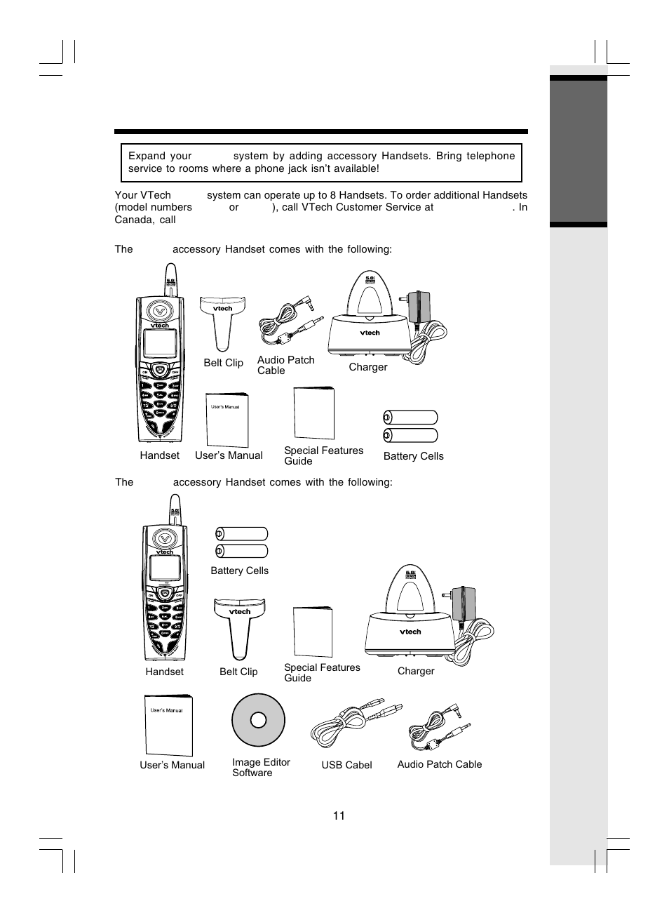 Getting s tarted, Installation and registration of accessory handset | VTech i 5866 User Manual | Page 11 / 47