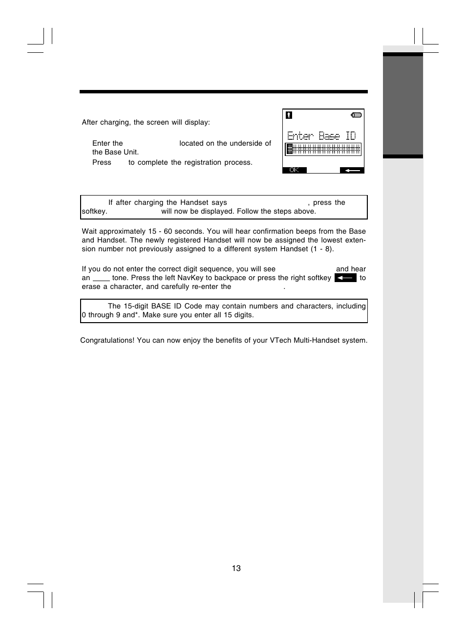 Getting s tarted, Installation and registration of accessory handset | VTech i 5866 User Manual | Page 13 / 47