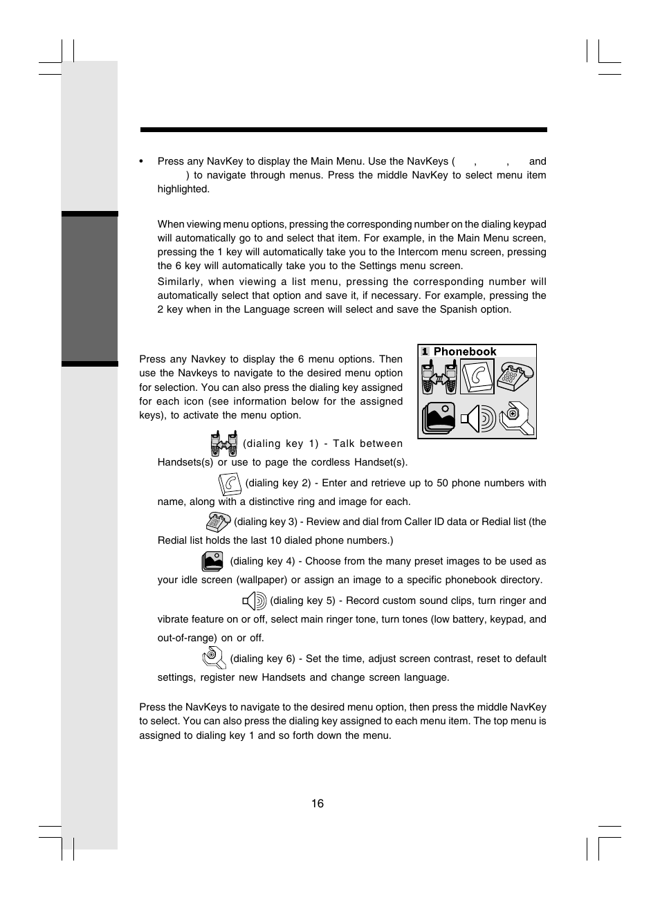 Basic operation handset menu | VTech i 5866 User Manual | Page 16 / 47