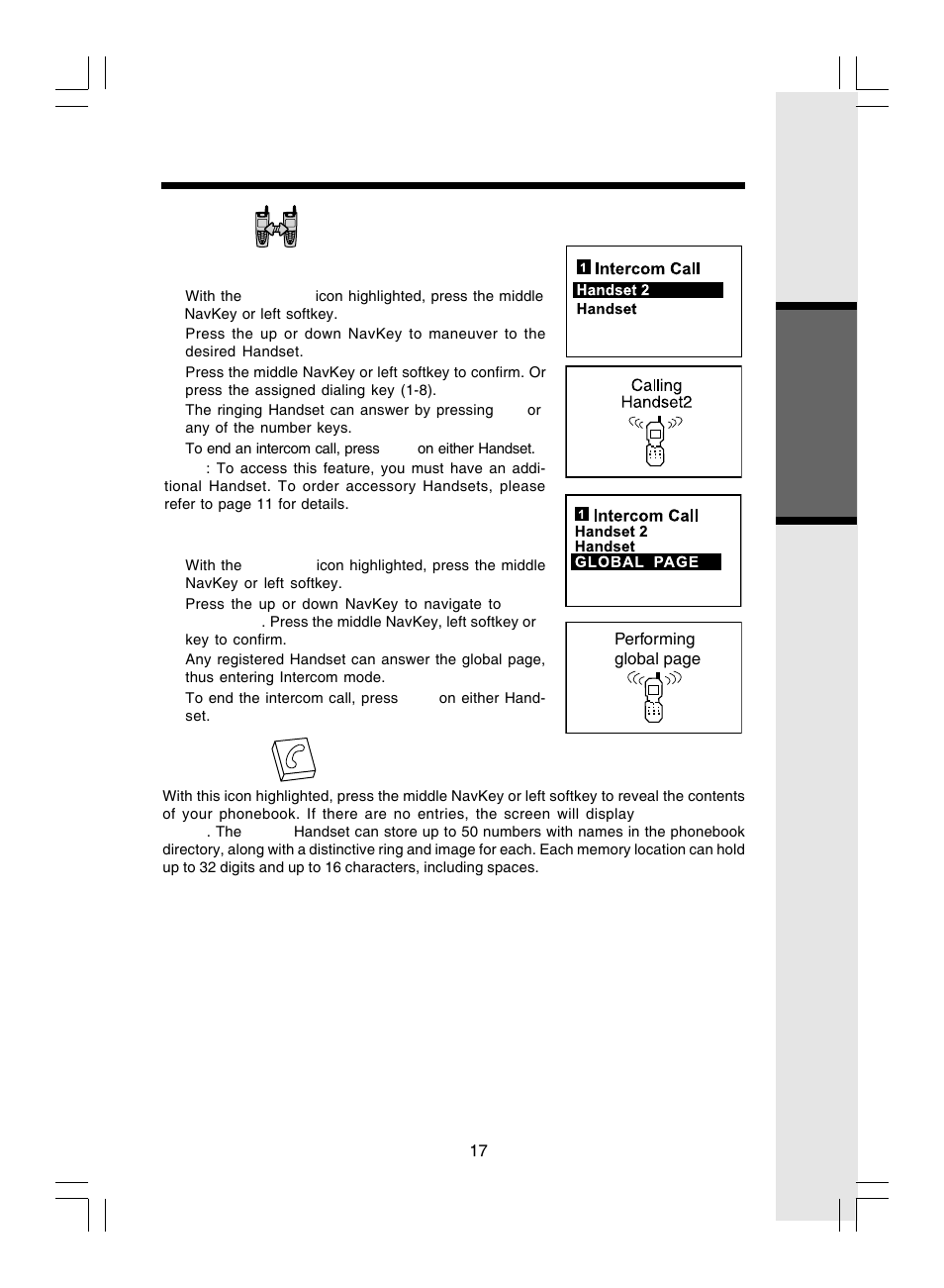 Basic operation, Handset menu | VTech i 5866 User Manual | Page 17 / 47