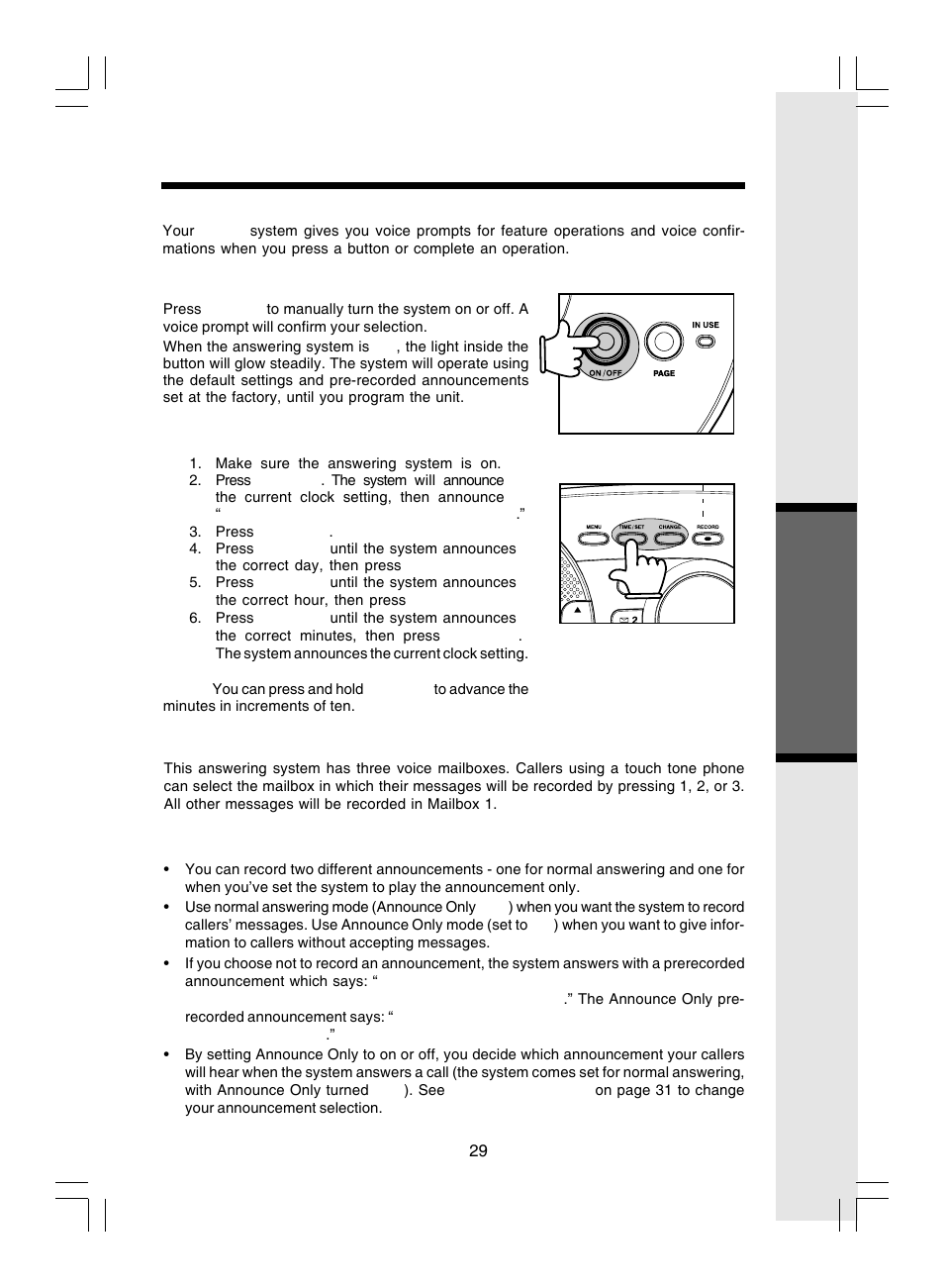 Answering system operation, Advanced operations | VTech i 5866 User Manual | Page 29 / 47