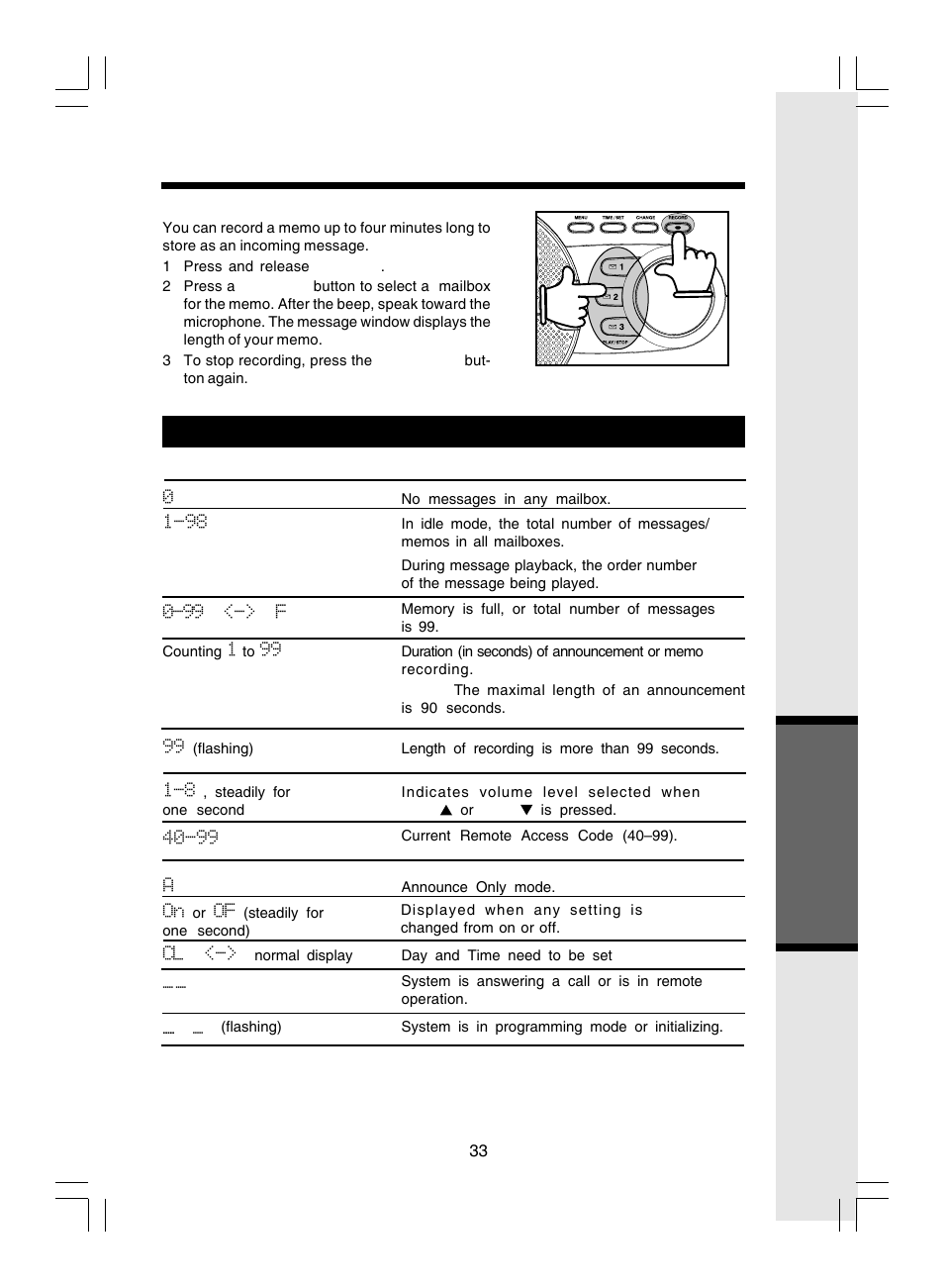 Answering system operation, Message window display | VTech i 5866 User Manual | Page 33 / 47