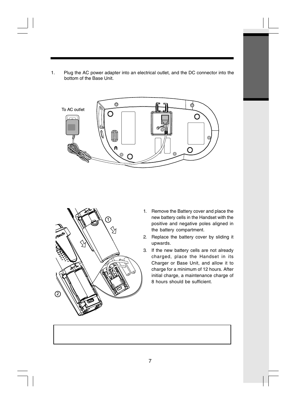 Getting s tarted, Setup | VTech i 5866 User Manual | Page 7 / 47