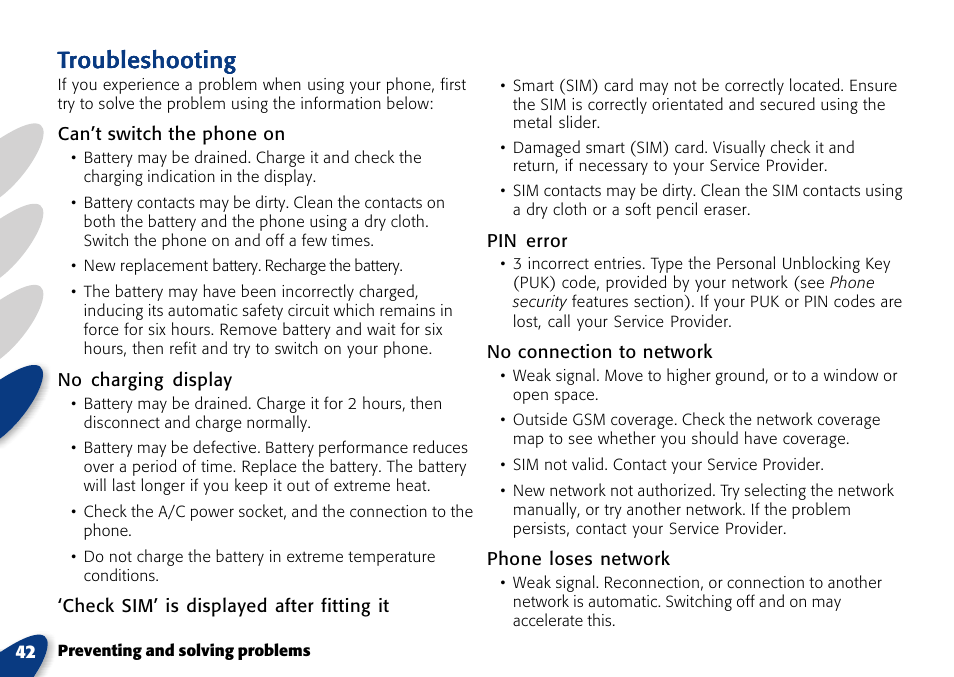 VTech A700 User Manual | Page 42 / 46