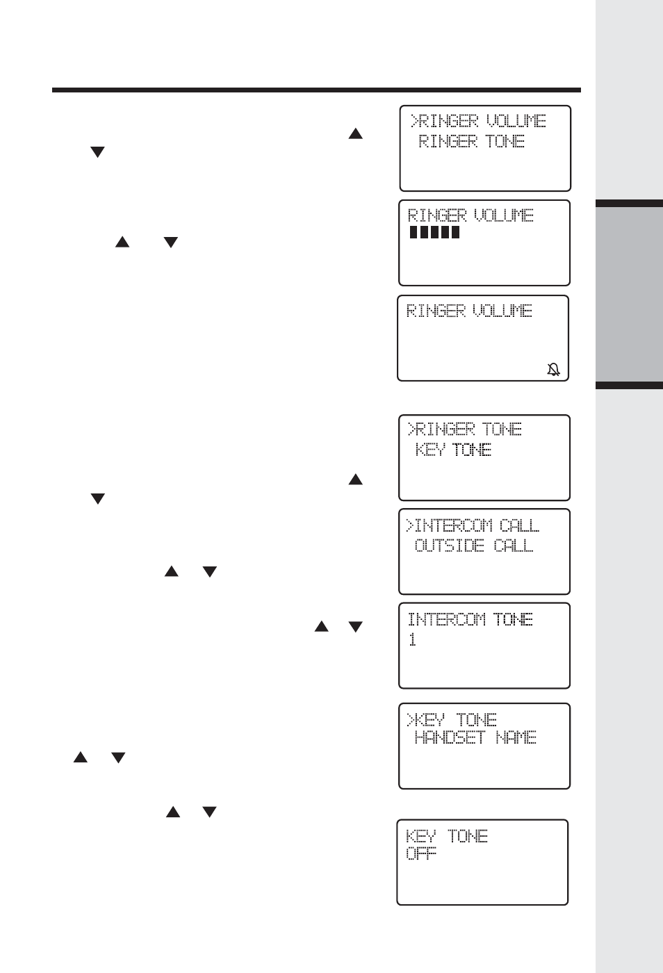 Handset settings, Ringer volume, Ringer tone | Key tone (preset to on), 21 basic operation handset settings | VTech IP 5825 User Manual | Page 21 / 39