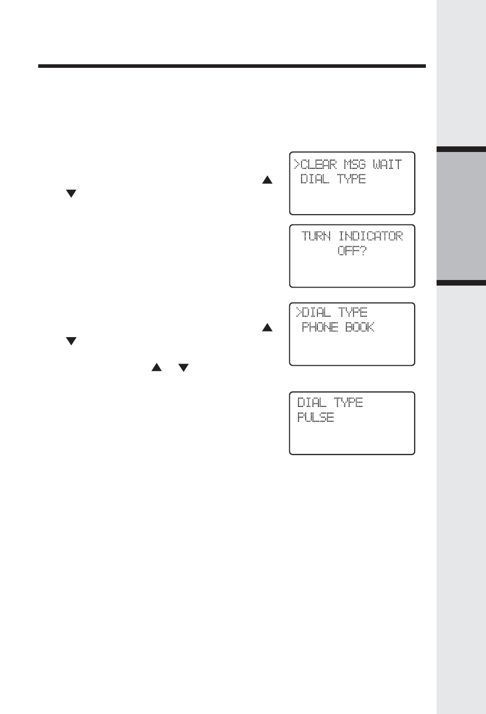 Clear message waiting, Dial type (preset to tone), 23 basic operation handset settings | VTech IP 5825 User Manual | Page 23 / 39