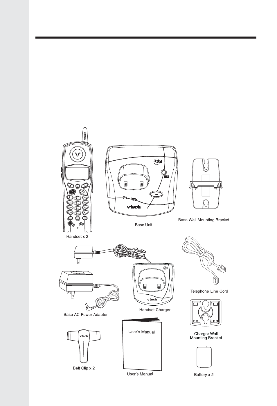 Parts check list, 4parts check list | VTech IP 5825 User Manual | Page 4 / 39