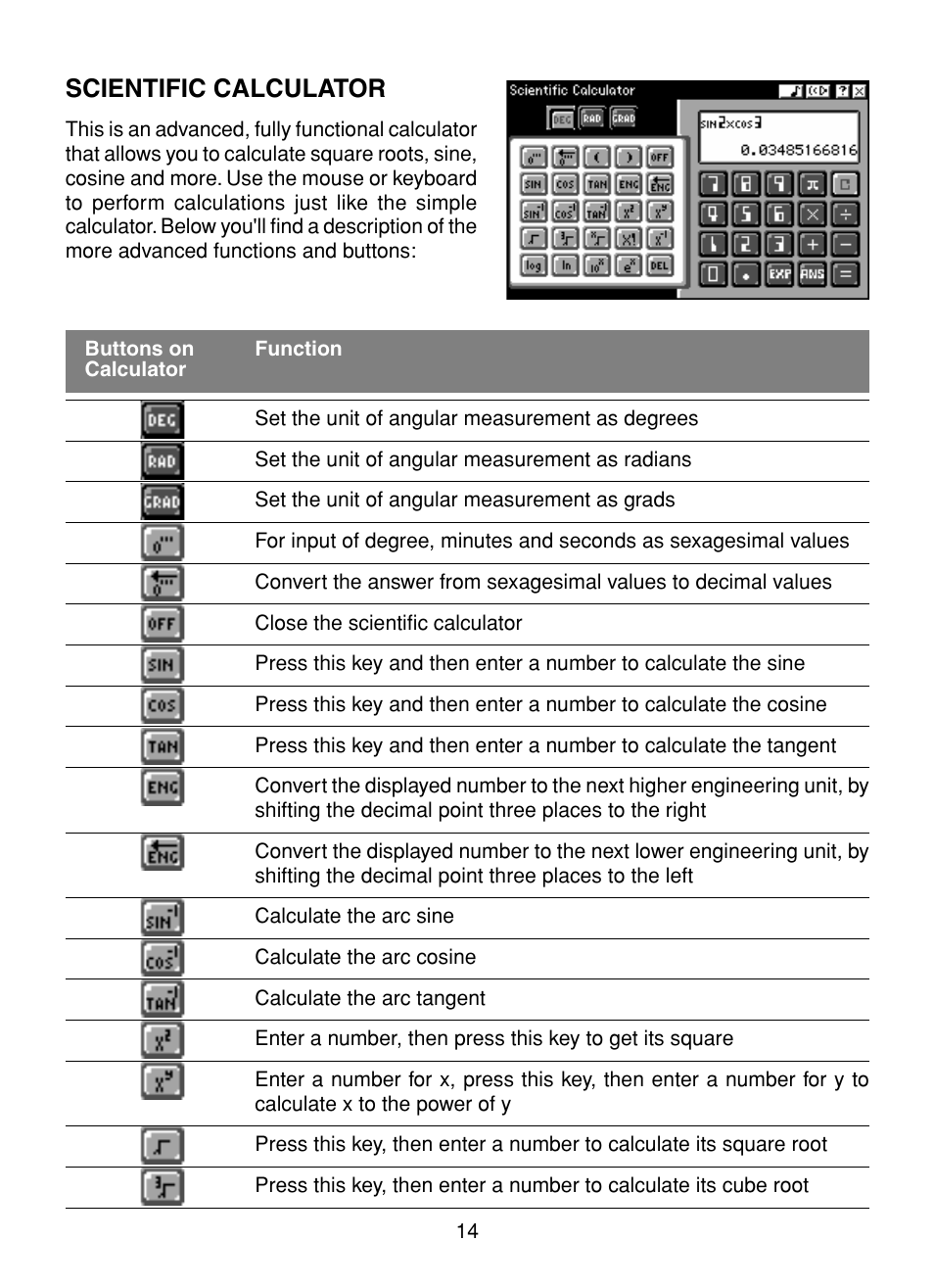 Scientific calculator | VTech XL Series User Manual | Page 21 / 47