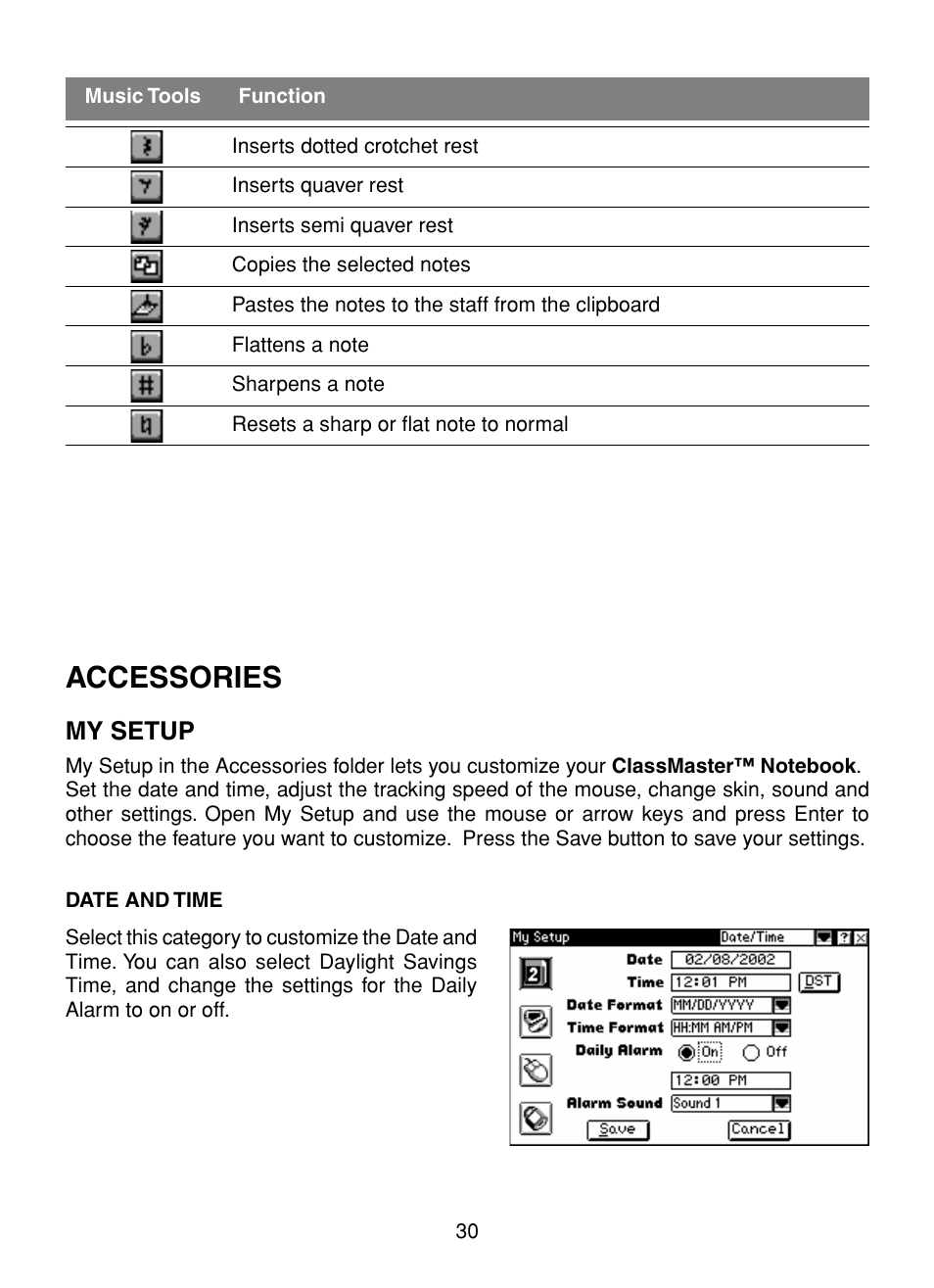 Accessories, My setup | VTech XL Series User Manual | Page 37 / 47