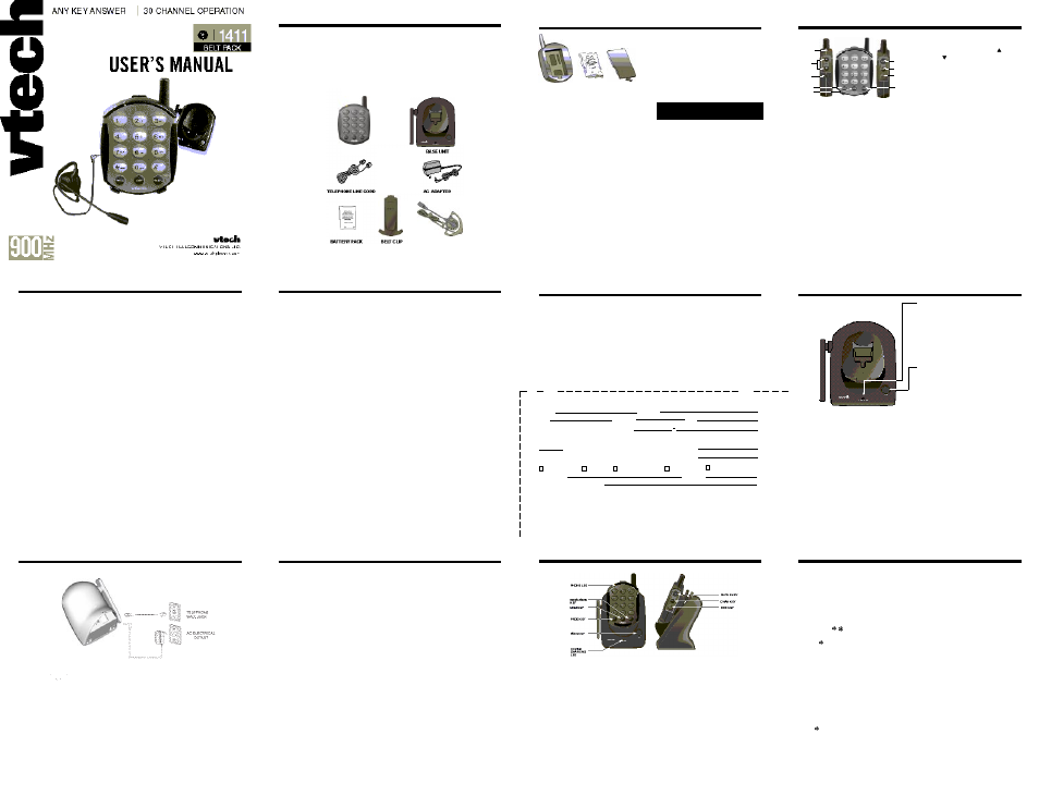 VTech 1411 User Manual | 2 pages