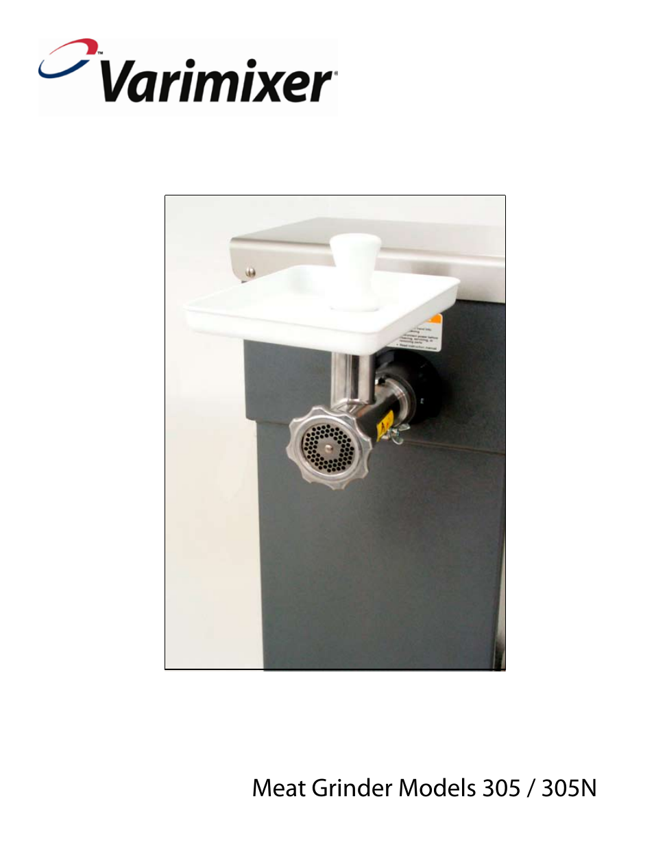 Varimixer 305N User Manual | 3 pages