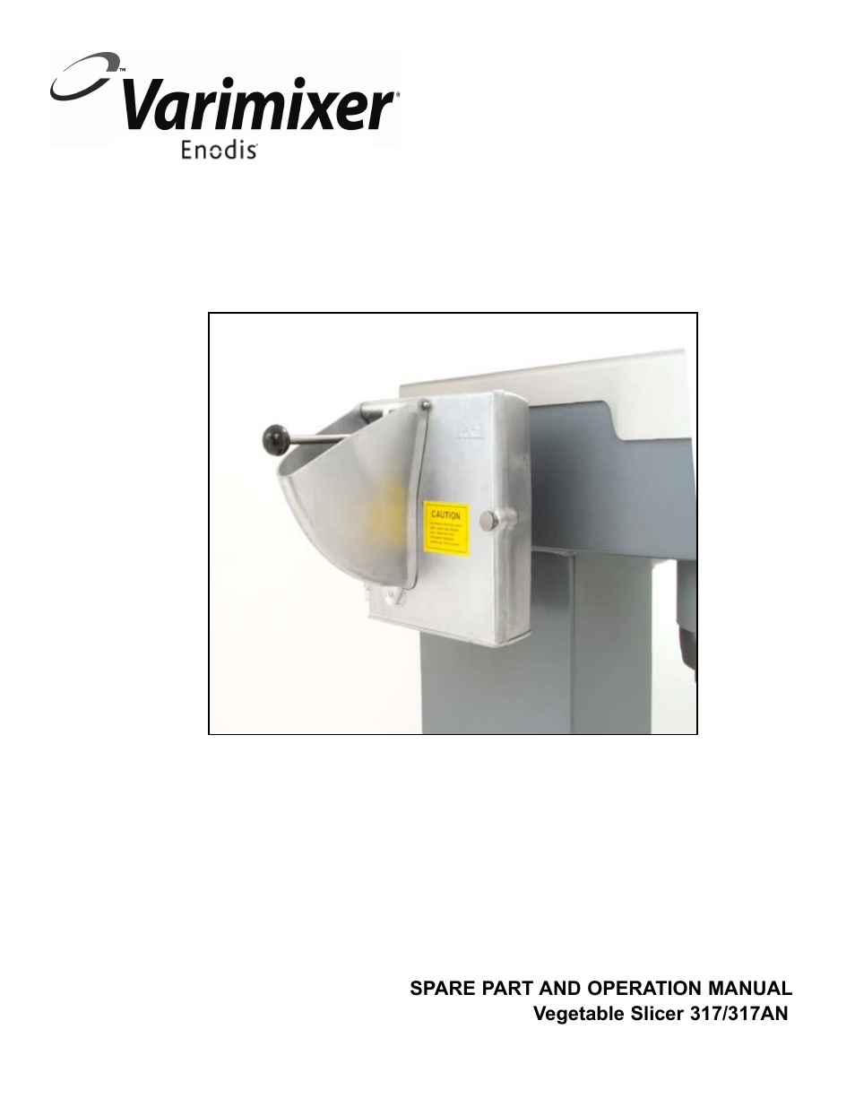 Varimixer Enodis 317AN User Manual | 9 pages