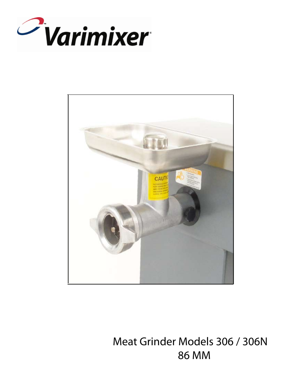 Varimixer 86 MM User Manual | 5 pages